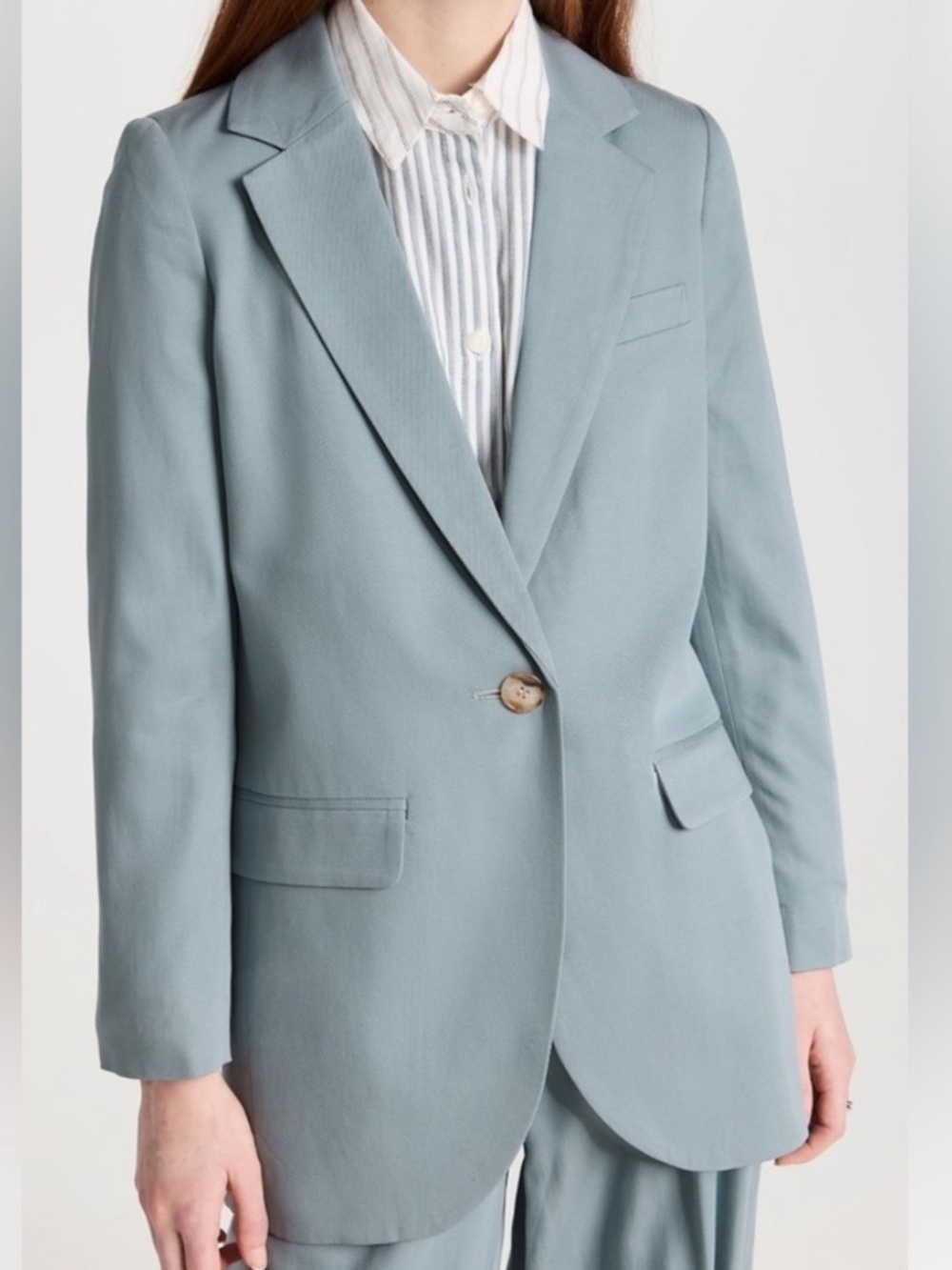 Madewell Larsen Blazer In Drapeweave Sz S Overcast Gray Relaxed Oversized NJ732